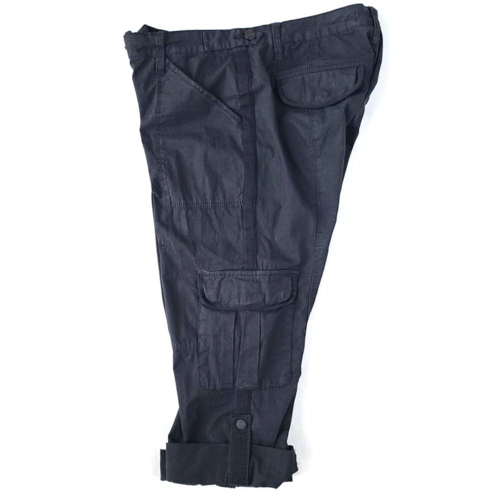 Sanctuary Capri Cargo Standard Rise Utility Black Pants Women's Size 28 - Picture 3 of 13